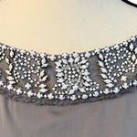 Alice + Olivia gray beaded collar shift dress with corded belt, Size M NWT Photo 1