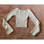 Urban Outfitters  ribbed knit crop top long sleeve sweetheart neckline size S Photo 4