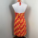 Shoshanna  Pink & Orange Geometric Halter Mini Dress Size 8 Photo 3