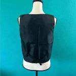 Happy Halloween black 100% washable silk vintage vest in size medium Photo 3