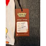 Urban Outfitters Unique Vintage Women's Tweety Bird Boxy T-Shirt White L Red Fringe Heart Graphic Photo 7