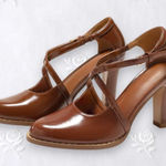 Coutgo New in Box Dark Brown Preppy Coquette Mary Jane Ballerina High Heels 8.5 Photo 0