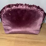 Kate Spade  Velvet Purple Clutch, Makeup‎ Bag Ruffles 10x7” I Photo 3