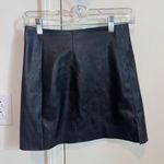 Mustard Seed Black Leather Skirt Photo 0