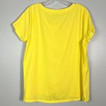 J.Jill  Everyday Cotton Tee 100% Cotton Yellow Short Rolled Sleeve T-Shirt Small Photo 3