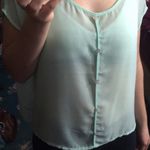 Cotton Express Mint Sheer Top Photo 2