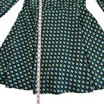 Band of the Free Genevieve Teal Diamond Long Sleeve Boho Mini Dress Size Large Green Photo 6