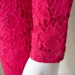 Ingrid & Isabel hot pink boat neck pointelle long sleeve sheath dress, size s Photo 6