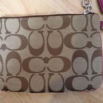 Coach Signature Small Wristlet Silver Khaki Passion Berry Photo 7