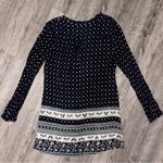 En Crème Blue Patterned Top or Mini Dress Size M Photo 13