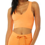 Alo Yoga  Real Bra Tank in Neon Apricot Size: XS Photo 0