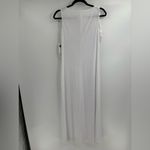 DEADSTOCK y2k white maxi cowl neck sequin dress sheet truffle sleeve glam size 8 Photo 7