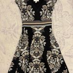 Anthropologie Ett:twa Soiree Midi Dress Black Floral Cotton Embroidered Photo 0