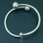 Hinge Vintage Mexican Silver 925 Orb Ball Adjustable Cuff Bangle Bracelet 14.8g Photo 5