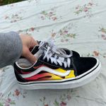Vans Old Skool Flame Sneaker Size 3.5 men’s 5 womans black red yellow skater Photo 13