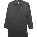 L.L.Bean Womens Petite Black Wool Blend Coat Mid Length Jacket Size 14 Photo 0