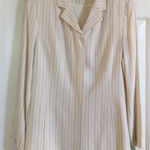 Valerie Stevens Valerie‎ Stevens petite white striped blazer jacket Photo 0