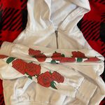 Zumiez Empyer  White Cropped Rose Hoodie Photo 0