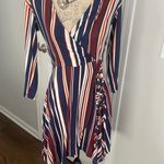 Rue 21 Asymmetrical Striped Dress - Navy, Red, White Photo 1