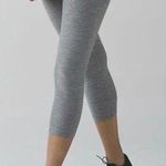 Lululemon Wunder Under Crop III Heathered Slate Size 8 Photo 0