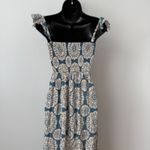 Tiare Hawaii Blue Floral Smocked Maxi Dress One Size NWOT Photo 7