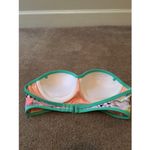 OP  Women's Juniors Floral Print Swim Top Strapless Size M 7-9 Multicolor Photo 3