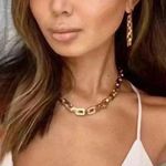 EDDIE BORGO Supra Link Collar Necklace ~ Gold ~ NEW!! Photo 1