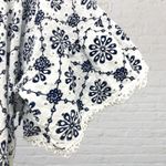 Valentina Naldi Blue White Cotton Kimono Wrap OS Size undefined Photo 4