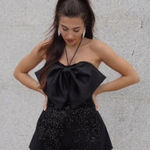 Strapless Short Black Bow/Sparkle Romper Photo 0