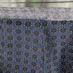 Free People Harley Pant Womens Large Jacquard Blue Gold Geometric Drawstring Photo 4