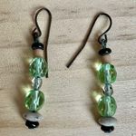 Artisan Green Glass Bead Dangle Earrings – Boho Handmade Vibe Photo 5