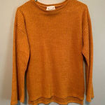 Cotton Rye Outfitters Long Sleeve Crew Neck Bell Sleeve Sweater Size Large Yellow Photo 0