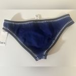 Bar III  Whip It Good Stitched Bikini Bottom Medium Blue Black NWT Photo 4