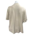 ZARA  Women's Cream Beige Knit Short Sleeve Mock Neck Shirt Sweater Top Size XL Photo 1