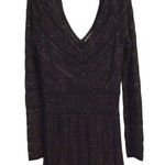 Guess Vintage Black sweater dress gold metallic thread Small S womens Photo 0