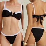 JIMMI SWIM NWT Tuxedo Bikini Set Swim Suit Size L Black White Demi Padded Cheeky Size L Photo 1