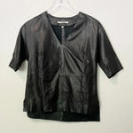 J Brand V-neck 100% Leather Top Photo 0