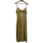 ZARA Satin Slip Dress Womens Size Large Printed Sleeveless Floral Midi Photo 8