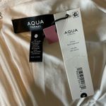 AQUA White Sequined Midi Sheath Cocktail Dress Size 8 Sleeveless Strappy Back by Photo 7