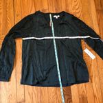 Nine Britton  NWT Women's Dark Green V-Neck Satin Blouse - Size M Photo 5