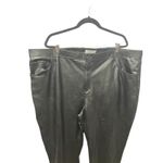 Abercrombie & Fitch Abercrombie Fitch 90's Straight Ultra High Rise Vegan Leather Pants Plus 37/24R Photo 3