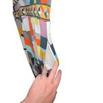 BCBGMAXAZRIA Printed V-neck Short Sleeve Stretchy Multicolor Dress Women's S Photo 7