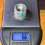 Sleeping Beauty Turquoise Sterling Silver Dragon Ring Size 6 Blue Photo 8