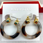 Talbots NWT  Tortoise Hoop Earrings Photo 0