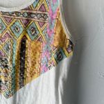Kimchi Blue Tribal Sequin Tank Top M White Boho Festival Indie Summer Photo 3