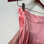 Smythe Asymmetric Satin Ruched Midi Skirt Rose Pink Womens 6 Photo 7