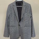 Banana Republic  Long & Lean Blazer‎ Blk/White Houndstooth 12 Business Casual Photo 0