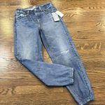 Ecru NWT Trompe L’Oeil distressed denim print joggers, s (Miramar Vibes) Photo 1
