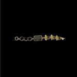 Banana Republic Black Gray Green Stones Gold Plated Bracelet Photo 5
