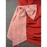 Women's Holiday‎ Sweetheart Bow Mini Dress Future Collective Coral Red LARGE Photo 4